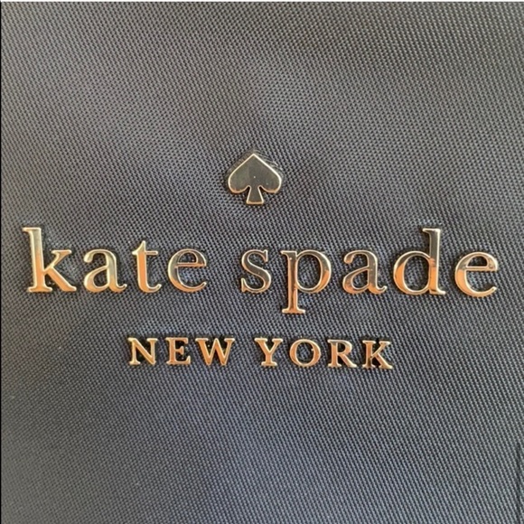 NWT Auth Kate Spade Medium Navy Nylon Backpack - Picture 8 of 9